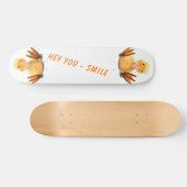 Funny Happy Duck Skateboard - Smile (Horz)