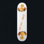 Funny Happy Duck Skateboard - Smile<br><div class="desc">Skateboards with Funny Yellow Duck Playful Wink Happy Smile Dessin et texte - Choisissez / Ajoutez votre texte unique / Police / Couleur - Faites votre cadeau spécial Skateboard - Redimensionnez et déplacez ou supprimez et ajoutez des éléments / image avec l'outil de personnalisation! - Dessin et design par MIGNED....</div>