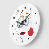 Funny Happy Face Blue Eyes Grote Klok (Hoek)