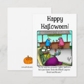 Funny Happy Halloween Humor Wenskaart (Voorkant / Achterkant)