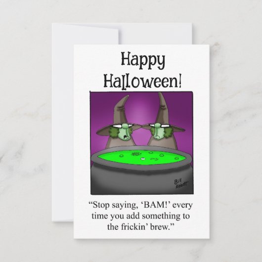 Funny Happy Halloween Humor Wenskaart (Voorkant)