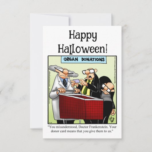 Funny Happy Halloween Humor Wenskaart (Voorkant)