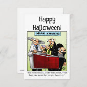 Funny Happy Halloween Humor Wenskaart (Voorkant / Achterkant)
