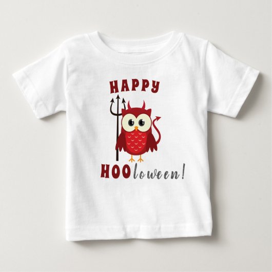 Funny Happy Halloween Owl Devil Trick or treat (Voorkant)