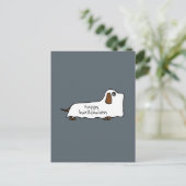 Funny Happy hallowiener wiener-wiener-hond geest h Briefkaart (Staand voorkant)
