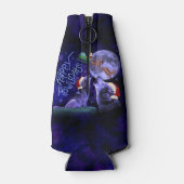 Funny Happy Howlidays Kerstmis Wolf Pun Flesjeskoeler (Achterkant)