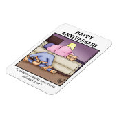 Funny Happy Jubileum Magnet Gift Magneet (Linkerzijde)