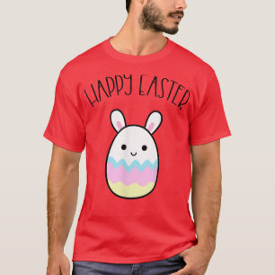 Funny Happy paaster Bunny Egg Shaped Kawaii Otaku T-shirt