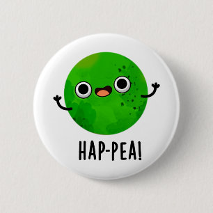 Funny Happy Pea Pun Ronde Button 5,7 Cm