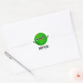 Funny Happy Pea Pun Ronde Sticker (Envelop)