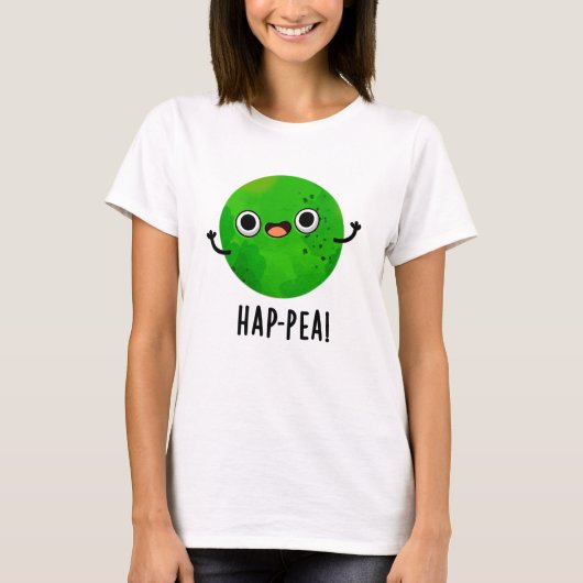 Funny Happy Pea Pun T-shirt (Voorkant)