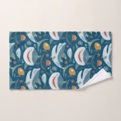 Funny Happy Shark Blue Ocean Animal Motif (Serviette à main)