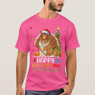 Funny Happy Shetland Sheepdog HelloBedanktMas T-shirt