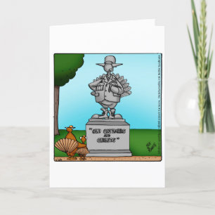 Funny Happy Thanksgiving Humor Wenskaart Feestdagen Kaart