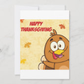 Funny Happy Thanksgiving Kaart (Voorkant)