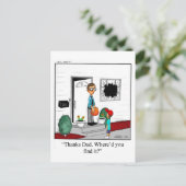 Funny Happy Vaderdag Briefkaart (Staand voorkant)