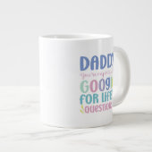 Funny Happy Vaderdag Extra Grote Beker (Voorkant rechts)