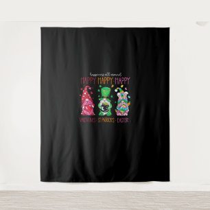 Funny Happy Valentijns St Patrick Easter Happy Hol Wandkleed