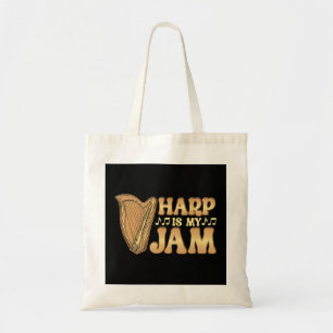 Funny Harp Player is mijn jam Harpist Musician Mus Tote Bag