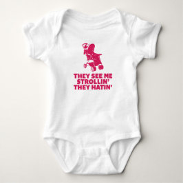Funny Hatin' en Strollin' Baby Creeper Romper