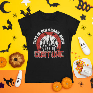 Funny Haunted House Halloween Maman T-shirt