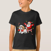 Funny Havanese Santa Claus Boots Christmas Womens T-shirt (Voorkant)