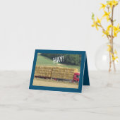 Funny Hay Joyeux carte d'anniversaire (Fleur jaune)