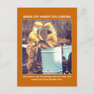 Funny Hazmat Biohazard Safety Adviseur Briefkaart