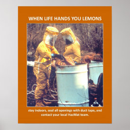 Funny Hazmat Biohazard Safety Adviseur Poster