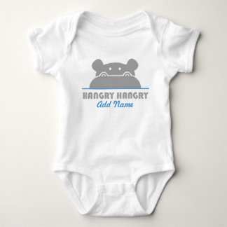 Funny Hboze Hippo Hungry Cartoon Hippopotamus Romper