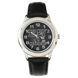 Funny Headache Skull-horloges Horloge