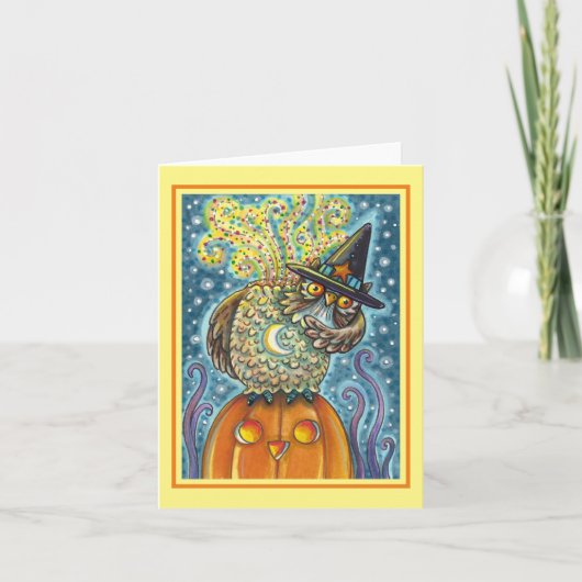 FUNNY HEADLESS HORSEMAN OWL, SLEEPY HOLLOW Note Kaart (Voorkant)