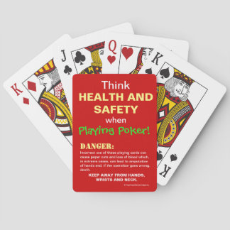 Funny Health and Safety Poker Spoof Joke Warning Pokerkaarten