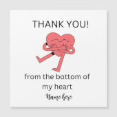 Funny Heart Carte de remerciements, Mariage Merci (Devant)