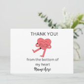 Funny Heart Carte de remerciements, Mariage Merci  (Debout devant)
