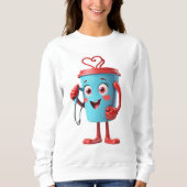 Funny Heart Coffee Sweatshirt (Devant)