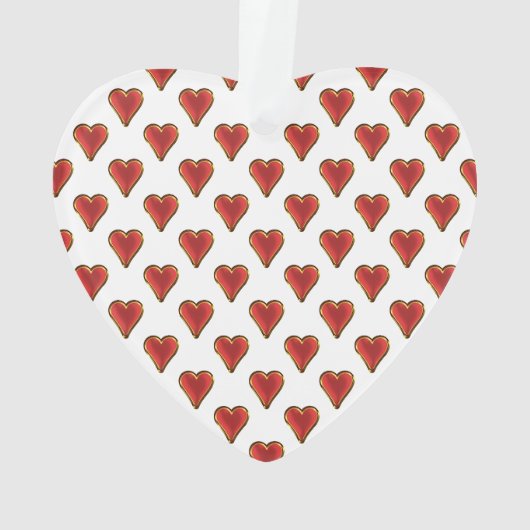 Funny Heart Pattern gold red + your backgr. & (dos)