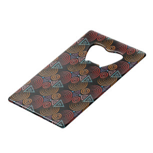 Funny Heart Pattern III - Spirals & Triangles Kredietkaart Flessenopener