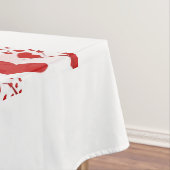 Funny Heart Pattern VII - rood wit + jouw idee Tafelkleed (Voorbeeld)