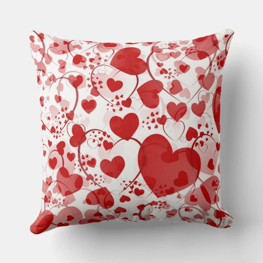 Funny Heart Pattern VII + uw namen en ideeën Kussen (Achterkant)