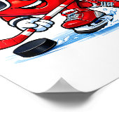 Funny Heart Playing Hockey Apparel Poster (Hoek)