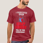 Funny Heart Surgery Bypass Survivor Recovery T T-shirt (Voorkant)