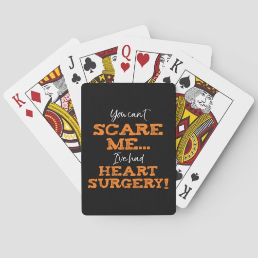 Funny Heart Surgery Recovery ‘Scare’ Pokerkaarten (Achterkant)