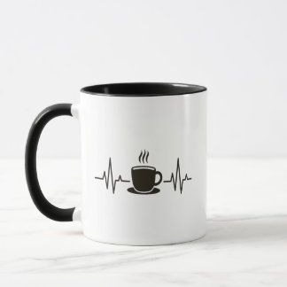 Funny Heartbeat Coffee Shirt Koffiekopfrequentie Mok