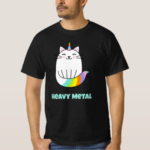 Funny heavy metal licorne arc-en-ciel T-shirt