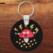 Funny Heavy Metal Mushroom Sleutelhanger (Voorkant)