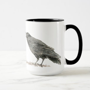 Funny heeft koffie, waar is Cake? Ravens Bird Mok