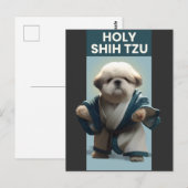 Funny Heilige Shi Tzu Dog Briefkaart (Voorkant / Achterkant)