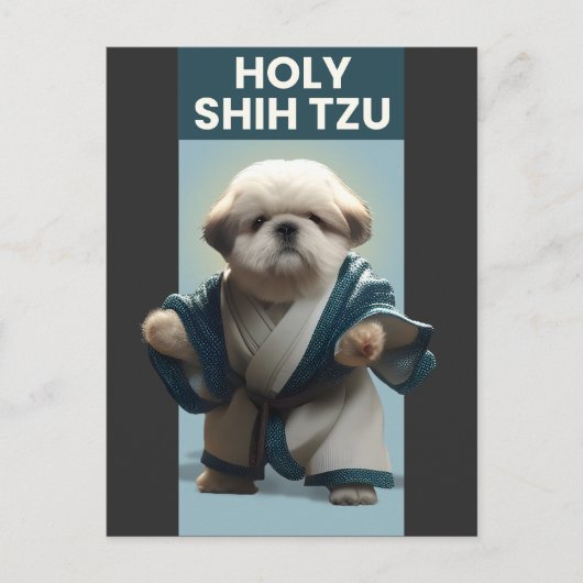 Funny Heilige Shi Tzu Dog Briefkaart (Voorkant)