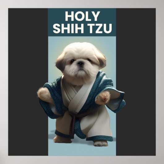 Funny Heilige Shi Tzu Dog Poster (Voorkant)